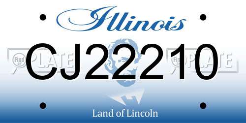 CJ22210 Illinois License Plate