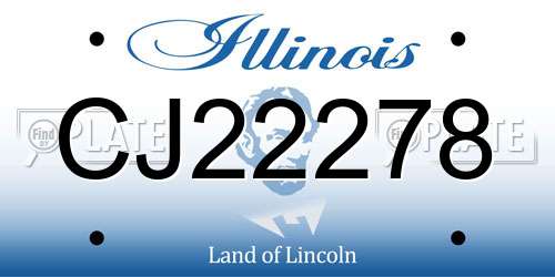 CJ22278 Illinois License Plate