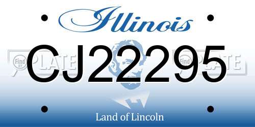 CJ22295 Illinois License Plate