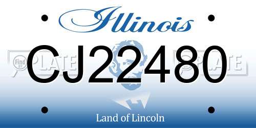 CJ22480 Illinois License Plate