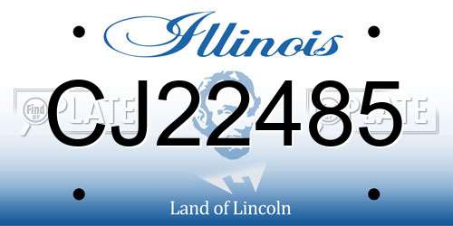 CJ22485 Illinois License Plate