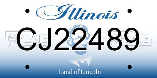 CJ22489 Illinois License Plate