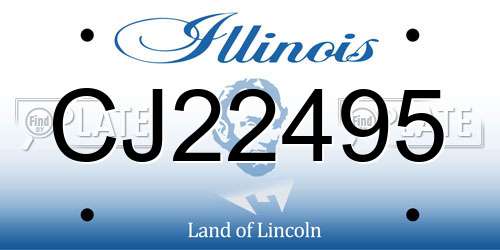 CJ22495 Illinois License Plate