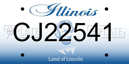 CJ22541 Illinois License Plate
