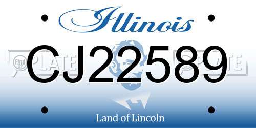 CJ22589 Illinois License Plate