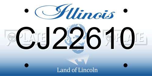 CJ22610 Illinois License Plate