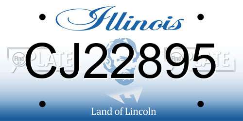 CJ22895 Illinois License Plate