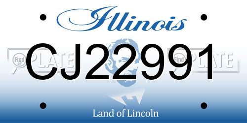 CJ22991 Illinois License Plate