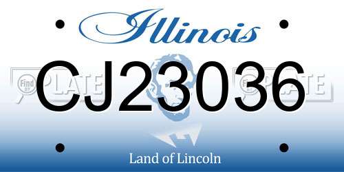 CJ23036 Illinois License Plate