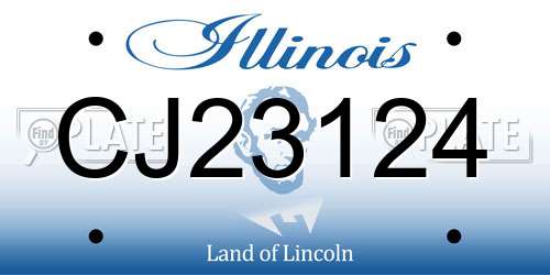 CJ23124 Illinois License Plate