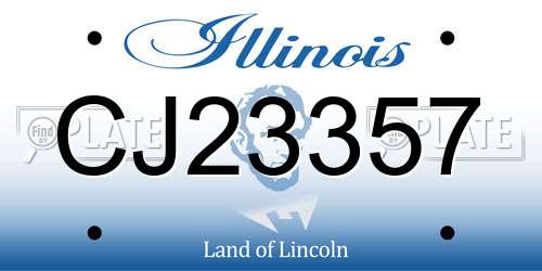 CJ23357 Illinois License Plate