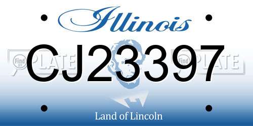 CJ23397 Illinois License Plate
