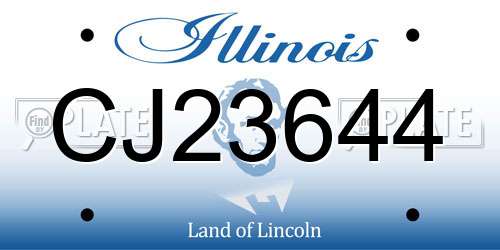 CJ23644 Illinois License Plate