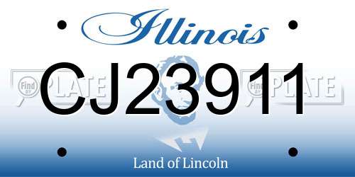 CJ23911 Illinois License Plate