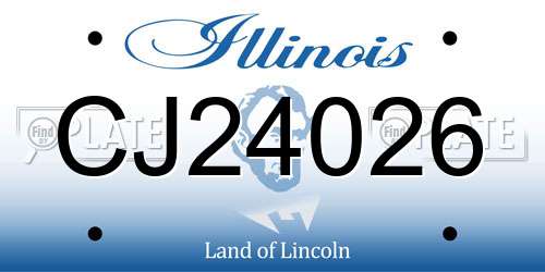CJ24026 Illinois License Plate