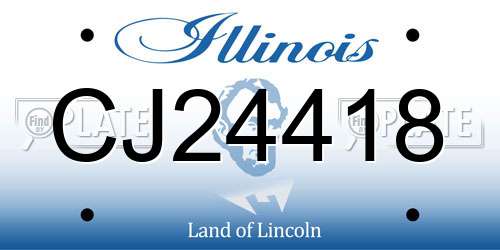 CJ24418 Illinois License Plate