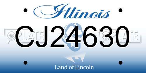 CJ24630 Illinois License Plate
