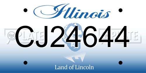 CJ24644 Illinois License Plate