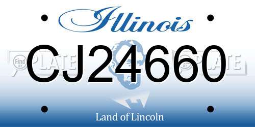 CJ24660 Illinois License Plate