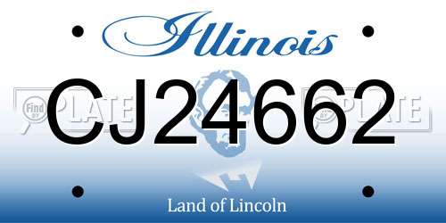 CJ24662 Illinois License Plate