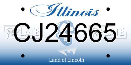 CJ24665 Illinois License Plate