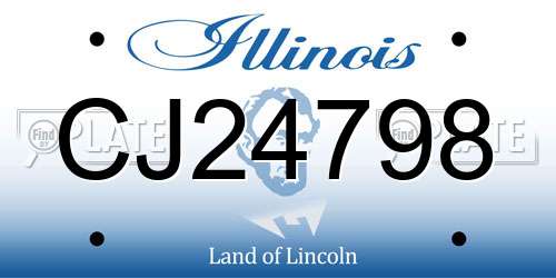 CJ24798 Illinois License Plate