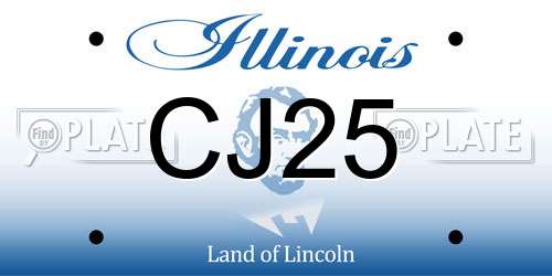 CJ25 Illinois License Plate