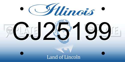 CJ25199 Illinois License Plate