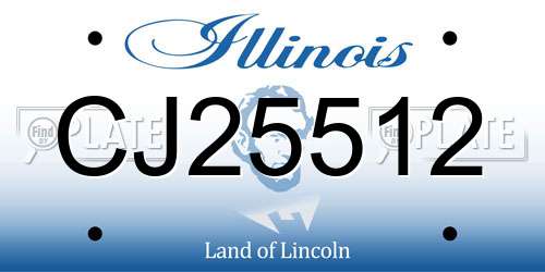 CJ25512 Illinois License Plate