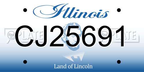 CJ25691 Illinois License Plate
