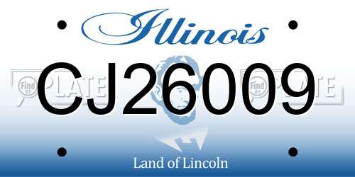 CJ26009 Illinois License Plate