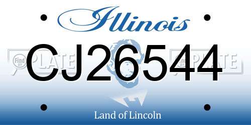 CJ26544 Illinois License Plate