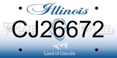 CJ26672 Illinois License Plate