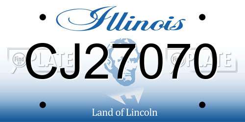 CJ27070 Illinois License Plate