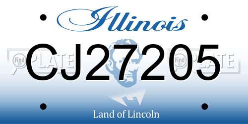 CJ27205 Illinois License Plate