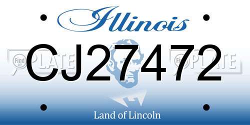 CJ27472 Illinois License Plate