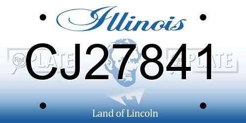 CJ27841 Illinois License Plate