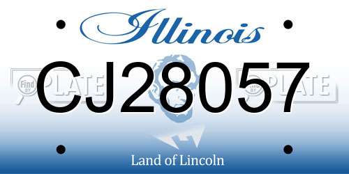 CJ28057 Illinois License Plate