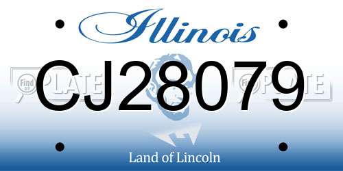 CJ28079 Illinois License Plate