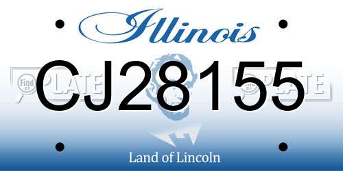 CJ28155 Illinois License Plate