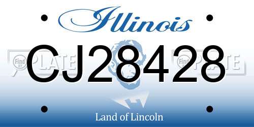 CJ28428 Illinois License Plate