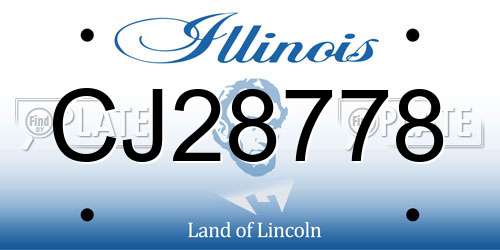 CJ28778 Illinois License Plate