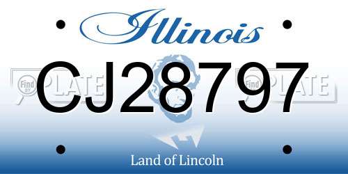 CJ28797 Illinois License Plate