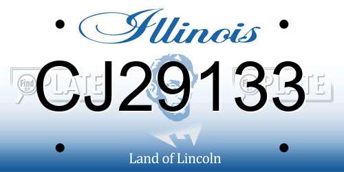 CJ29133 Illinois License Plate