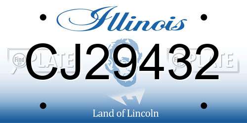 CJ29432 Illinois License Plate