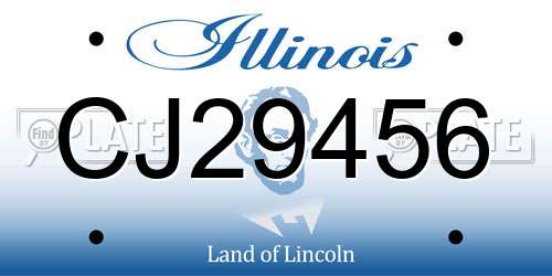 CJ29456 Illinois License Plate