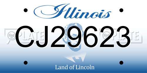 CJ29623 Illinois License Plate
