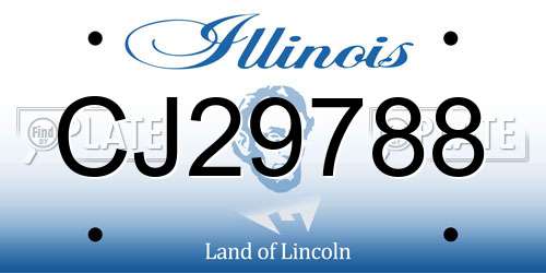 CJ29788 Illinois License Plate