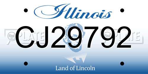 CJ29792 Illinois License Plate