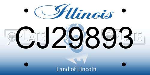 CJ29893 Illinois License Plate